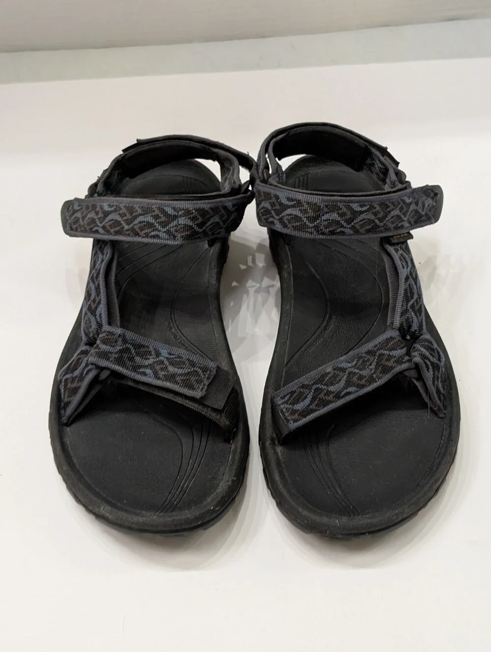 Teva Men's 10 Hurricane 4 Adjustable Sandals Black Blue X2